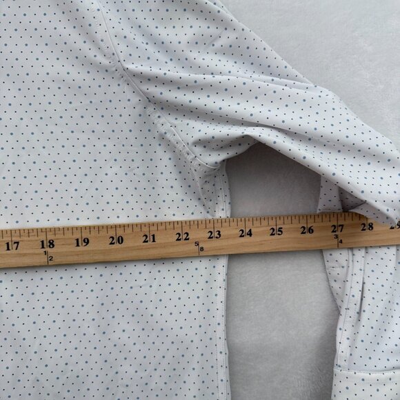 7 Diamonds Shirt Mens XL White 4 Way Stretch Polka Dot Performance Button Up - Picture 5 of 10